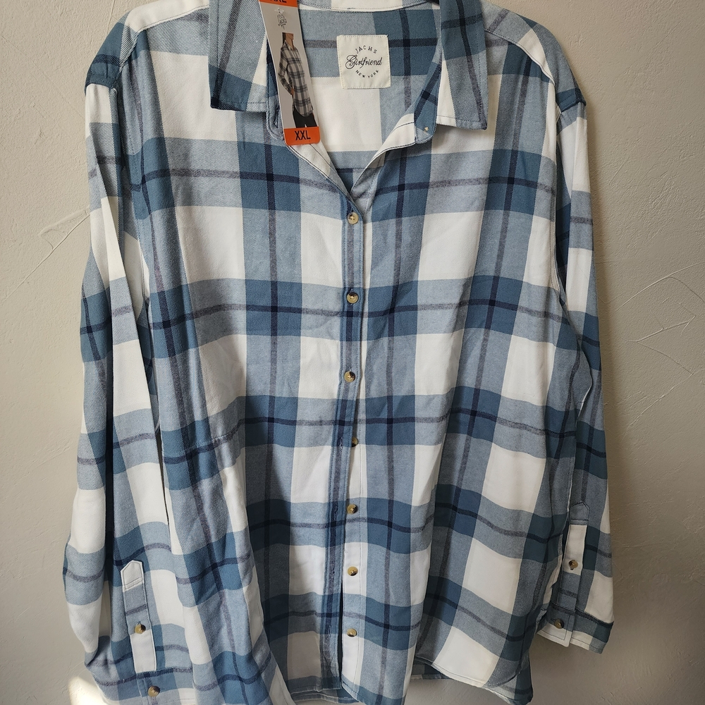 JACHS Girlfriend Button Fown Top Size  XXL NWT